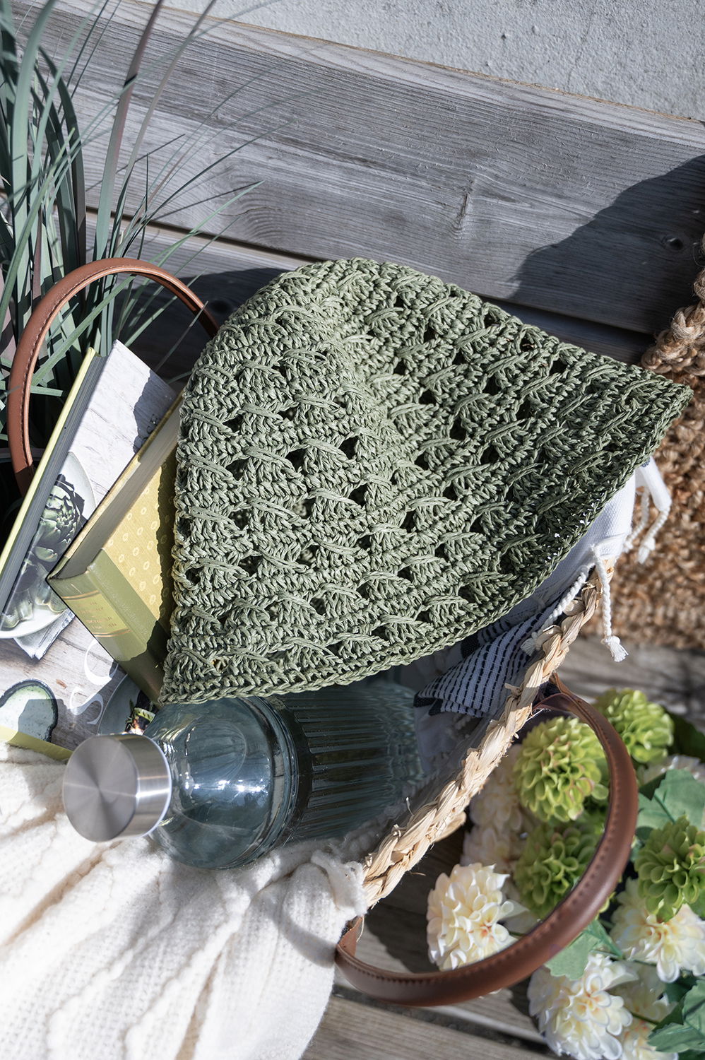 Grøn hat str. 57-59 cm