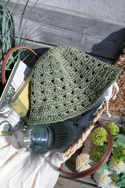 Grøn hat str. 57-59 cm